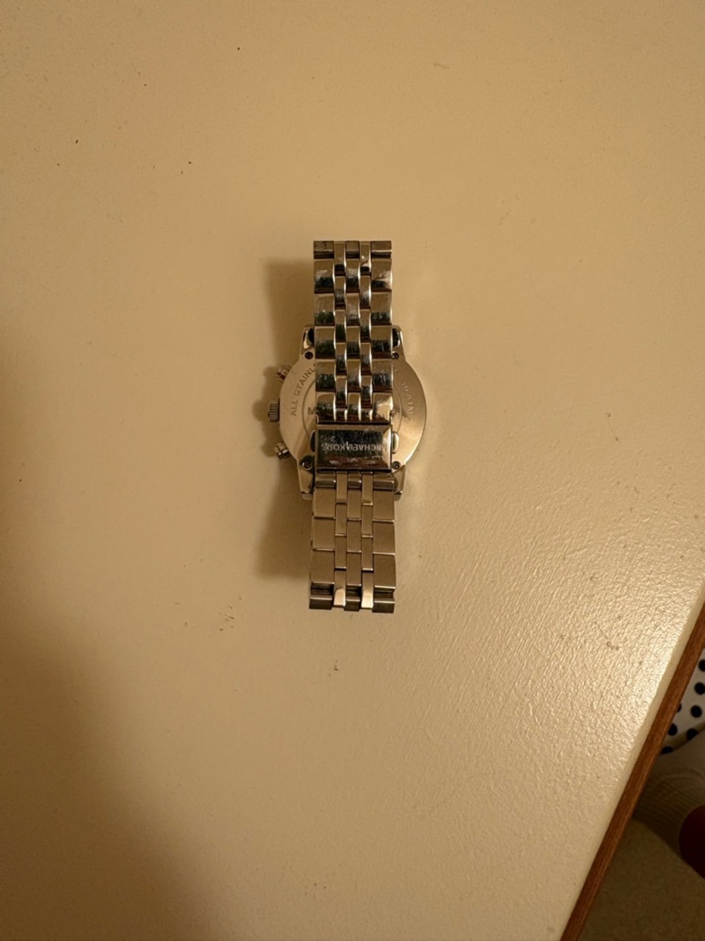 Michael Kors Silver and White Stainless Steel Chronograph Watch - Picture 2 of 2